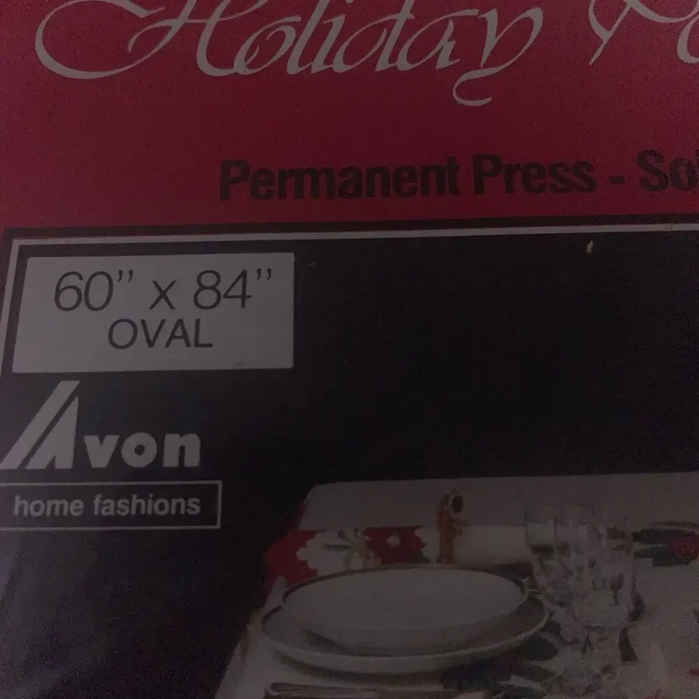 Vintage Christmas Table Cloth 60 x 84 New Old Stock in Original Packaging